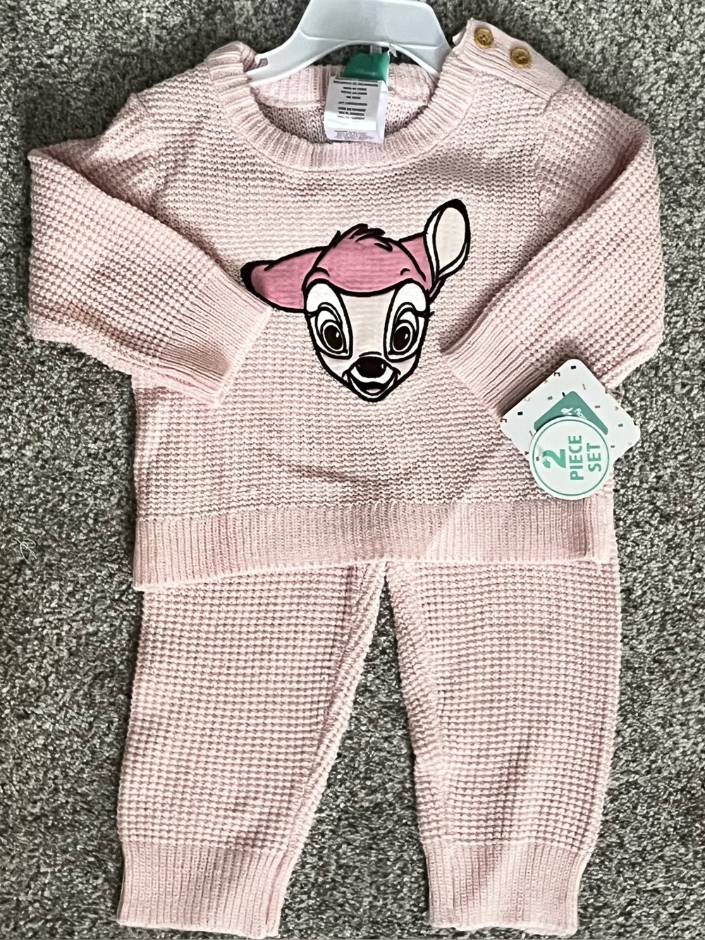 Disney Baby Bambi Knit Set Light Pink